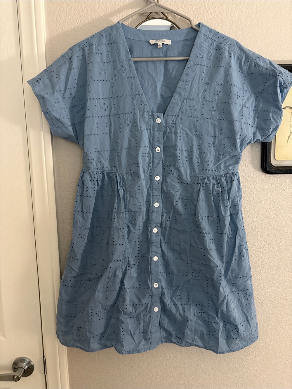 Madewell light blue dress with pockets.  Worn once.